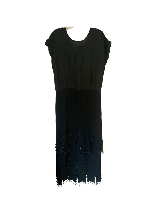 Oleg Cassini Dresses & Skirts - oleg cassini vintage beaded flapper silk dress 14